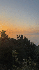 Sunset observed over sea from Lipari, Italy