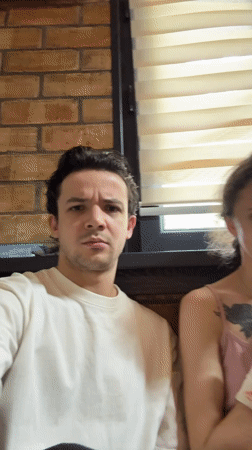 Couple's morning selfies and street scene documented in Tashkent