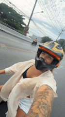 Selfie video from the back of a motorcycle in Ko Samui