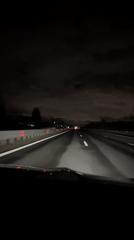 Night highway drive recorded near Lozen, Bulgaria