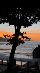 Sunset scenes captured along Rio's Ipanema coastline