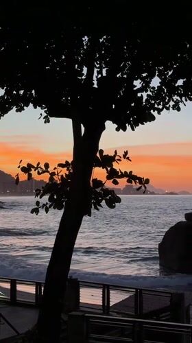 Sunset scenes captured along Rio's Ipanema coastline