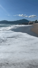 Afternoon beach scenes captured by witnesses in Ascea, Italy