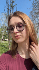 Woman in sunglasses photographed in park area, Kragujevac