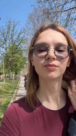 Woman in sunglasses photographed in park area, Kragujevac
