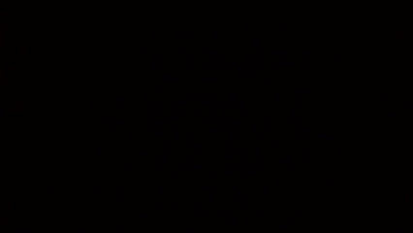The video begins with a black screen, then a short sound clip plays, consisting of human speech and what sounds like a creaking hinge or wood. The speech is of low enough quality that it's difficult to decipher the words.