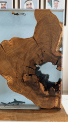 Resort scenes and resin artwork documented in UAE