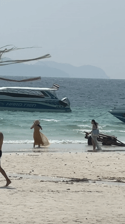 Morning beach scene captured in Pattaya City, Thailand