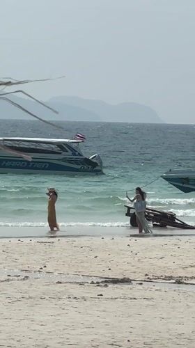 Morning beach scene captured in Pattaya City, Thailand