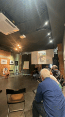 Small presentation held in industrial venue in Budva