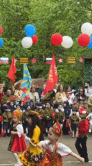 Children perform at Victory Day celebration in Krasnogorsk