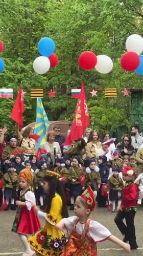 Children perform at Victory Day celebration in Krasnogorsk