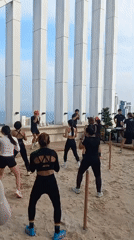 Boxing exercise class held on Pattaya rooftop with ocean views
