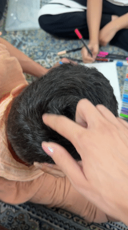 Everyday moments captured in Zirakpur: hair patterns, building blocks