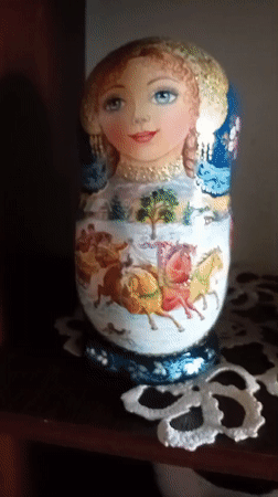 Matryoshka dolls on display in Kherson, Ukraine