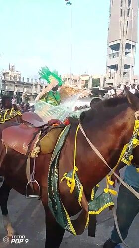 Ceremonial horseback procession with traditional costumes observed in Lagos