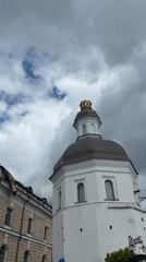 Fire damage at historic building in Kyiv