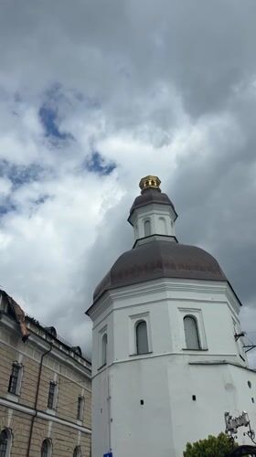 Fire damage at historic building in Kyiv