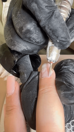 Manicure session documented at Podgorica beauty salon