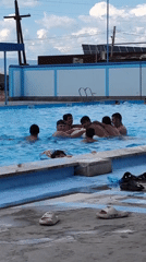Pool day in Voskehat turns playful