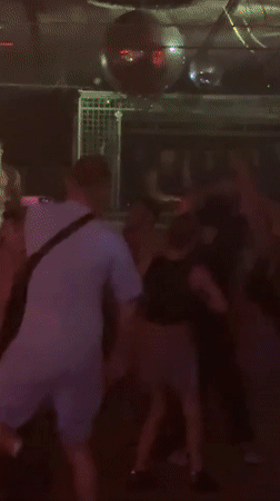 Tel Aviv nightclub scene captured during early morning hours