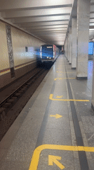 Evening scenes from Moscow Metro station and residential building