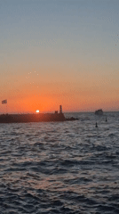 Sunset captured over Mediterranean Sea from Tel Aviv waterfront