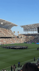 Late-night stadium gathering draws large crowd in Los Angeles