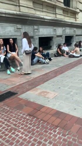 Evening in Bilbao's old town — streets, bars, and bronze