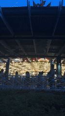 Illuminated carousel spotted at North Jakarta amusement park