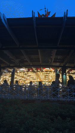 Illuminated carousel spotted at North Jakarta amusement park
