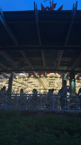 Illuminated carousel spotted at North Jakarta amusement park