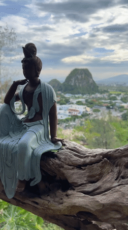 Sculptures, bonsai, and mountain views at Đà Nẵng's Marble Mountains