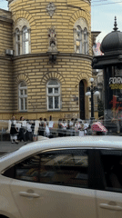 Seven-minute walking tour documents central Belgrade street scenes