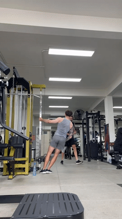 Gym workout and street water truck in Chiang Mai