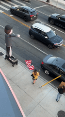 Street displays and demonstrations observed on Santa Monica Boulevard