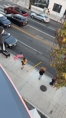 Street displays and demonstrations observed on Santa Monica Boulevard