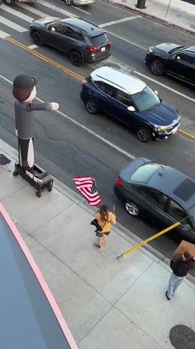 Street displays and demonstrations observed on Santa Monica Boulevard