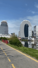 Batumi cityscape captured featuring prominent Courtyard hotel skyscraper