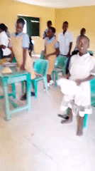 African students observed in classroom and outdoor school settings