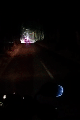 Late-night motorcycle ride through Wonosari, Indonesia