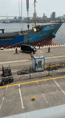 Routine port operations and tourism activity observed in Vladivostok