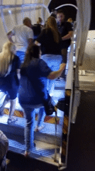 Nighttime aircraft boarding documented at Israeli airport
