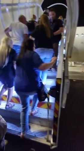 Nighttime aircraft boarding documented at Israeli airport