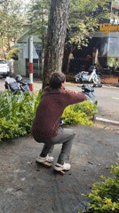 Morning activity at a Da Lat outdoor park, dogs included