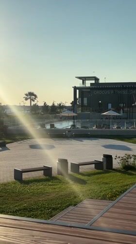 Sunny afternoon at Sirius beach: fitness, play, and water activity