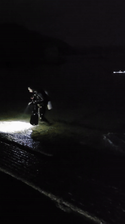 Night scuba diving expedition documented in Ensenada waters