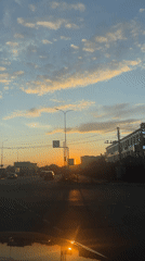 Sunset over Kama River witnessed from multiple locations in Chaikovsky