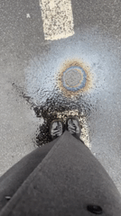 Rainy morning commute documented around London Waterloo station