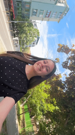 Sunny walkway selfies on a Burgas afternoon
